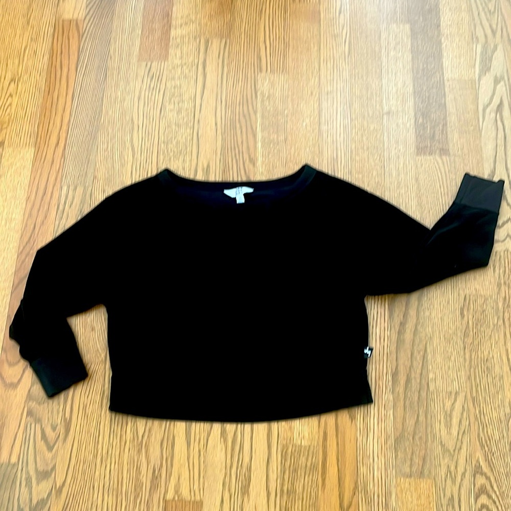 Joy lab xs black velvet sweatshirt